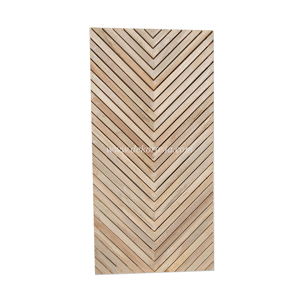 Wood Screen Merbau / Kruing, Wood Panels Variation Pattern - V Pattern Design Wood Fence